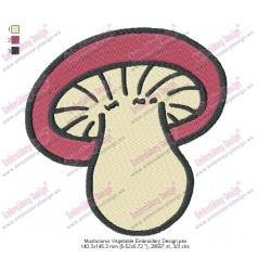 Mushrooms Vegetable Embroidery Design